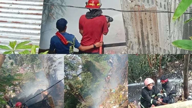 Kebakaran Sampah Dekat Rumah Warga di Batu Merah, Damkar Kerahkan Empat Unit