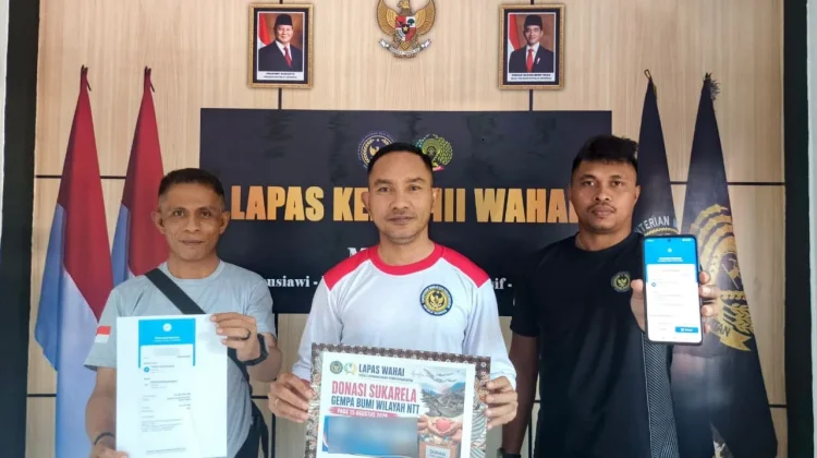 Lapas Wahai Salurkan Donasi Sukarela untuk Korban Gempa NTT