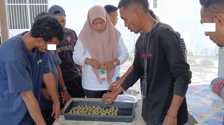 Warga Binaan Lapas Geser Dilatih Olah Pupuk Organik dan Pembibitan