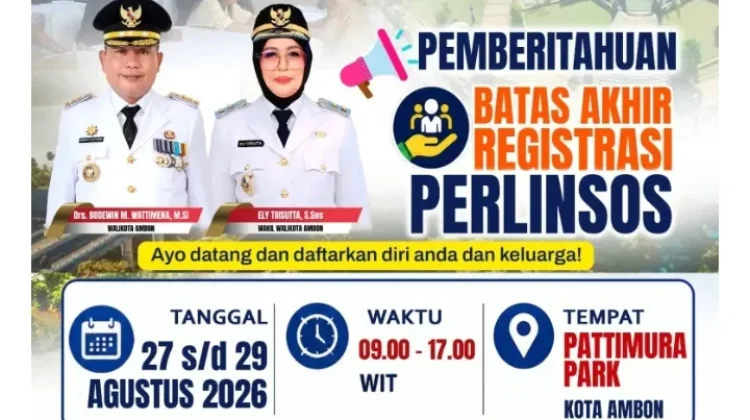 Pemkot Ambon Registrasi Perlinsos Serentak, Dorong Pendataan Sosial Digital