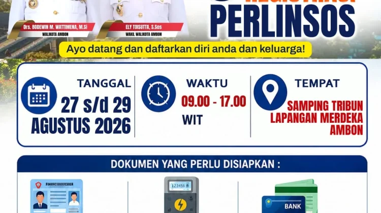 Warga Ambon, Registrasi Perlinsos Serentak Dibuka 27–29 Agustus