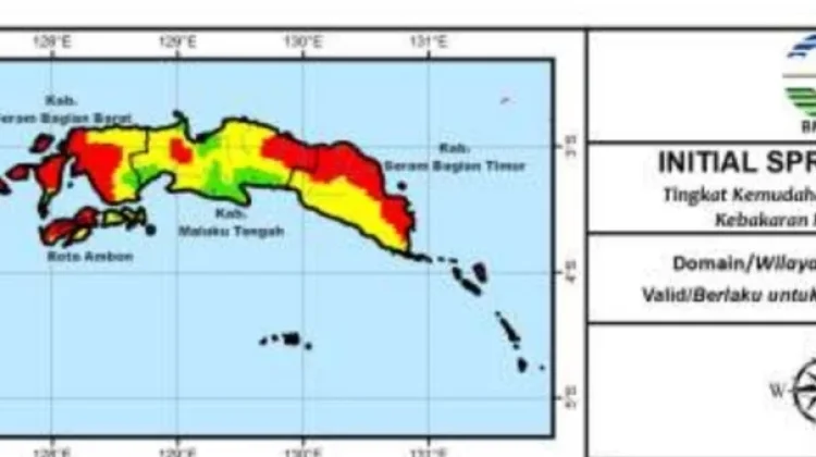 BMKG Sebut Potensi Kecepatan Penyebaran Api di Maluku Sedang