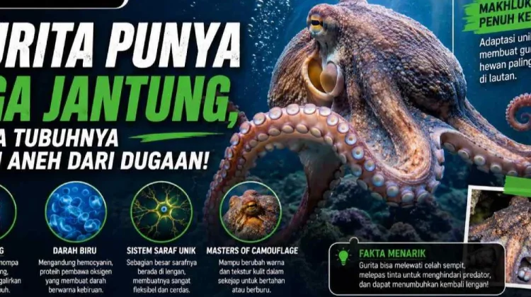 Gurita Punya Tiga Jantung