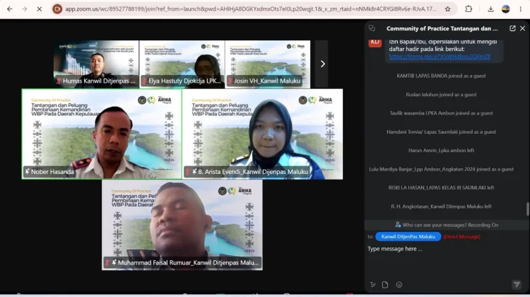 Warga Binaan di Wilayah Kepulauan jadi Target Pembinaan Kanwil Ditjenpas Maluku