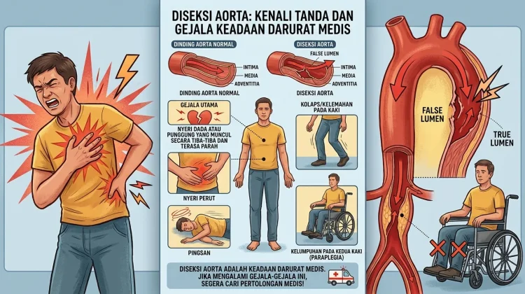 Nyeri Dada Mendadak, Waspadai Gejala Diseksi Aorta