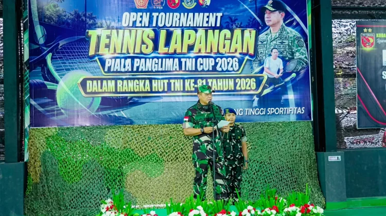 Sambut HUT ke-81 TNI, Pangdam XV/Pattimura Buka Turnamen Tenis Piala Panglima