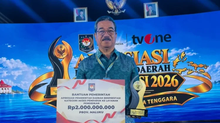 Pemprov Maluku Raih Penghargaan Terbaik I Akses Pendidikan, Dapat Bonus Rp2 Miliar
