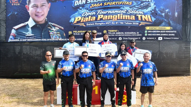 Kejurnas Selam Piala Panglima TNI di Ambon Ditutup, Diikuti 105 Peserta