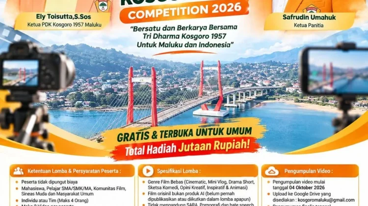 Wawali Ambon Ajak Anak Muda Ikut Lomba Vlog Kosgoro 1957 Competition 2026