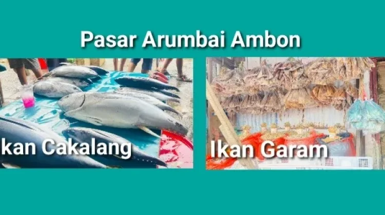 Harga Ikan Cakalang dan Ikan Asin Variatif di Pasar Arumbai Ambon
