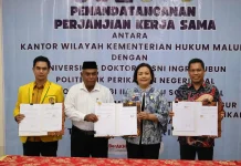 Bangun Budaya Sadar KI, Kemenkum Maluku dan Empat Kampus Tual MoU