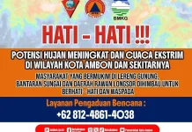 Waspadai Hujan Ringan hingga Lebat di Maluku