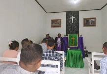 Warga Binaan Lapas Wahai Ikuti Ibadah Prapaskah