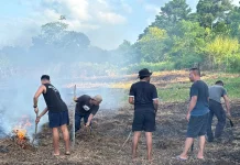 Polisi di Tanimbar Bersihkan Lahan untuk Tanam Jagung