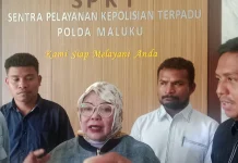 Hartini Lapor balik Empat Anggota Polisi ke Mapolda Maluku