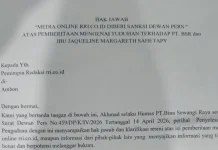 Hak Jawab: PT BSR Bantah Tuduhan Suap dan Soroti Pelanggaran Etik Pemberitaan