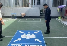 Mitigasi Risiko,Lapas Wahai Pasang Titik Assembly Point & Jalur Evakuasi