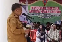 Serahkan 100 Hewan Kurban, Walikota: Perbedaan Harus Jadi Kekuatan Ambon