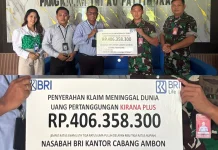 BRILife Serahkan Klaim Tutup Usia bagi Nasabah Kirana Plus BRI Cabang Ambon