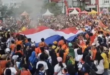 Fans Belanda Banjiri Amboina Colour Fun Walk Piala Dunia 2026 di Kota Musik Dunia