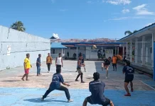 Jaga Kebugaran Tubuh, WBP Rutan Masohi Semangat Ikuti Olahraga