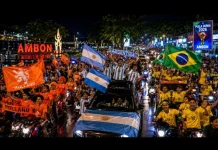 Pendukung Timnas Belanda Dominasi Kota Ambon