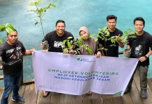 Karyawan BPJS Ketenagakerjaan Masohi Wujudkan Kepedulian lewat Penanaman Pohon