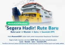 KMP. Temi Beroperasi di Tanimbar, Siap Dukung Logistik Blok Masela