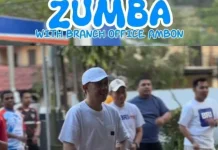 Senam Zumba BRI Ambon, Ciptakan Lingkungan Kerja yang Produktif