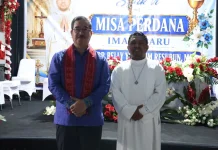 Gubernur Maluku Hadiri Misa Perdana Imam Baru RP Belly Yoakhim Resubun