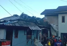 Rumah Warga Terbakar Hebat, Diduga akibat Korsleting Arus Pendek Listrik