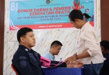 Semarak HUT RI, Lapas Ambon Gelar Donor Darah Bersama Kanwil Ditjenpas