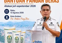 Wali Kota Ambon Launching Bantuan Pangan Beras, 25.383 KK Terima Bantuan