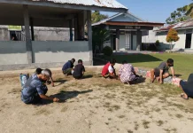 Ciptakan Lingkungan Asri di HUT RI, Petugas & Warga Binaan Lapas Dobo Kerja Bakti