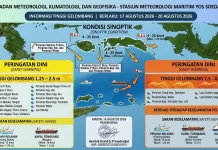 BMKG Ingatkan Potensi Gelombang Tinggi hingga Empat Meter