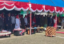 Semangat Kemerdekaan, Lapas Namlea Ikuti Upacara HUT RI Bersama Pemkab Buru