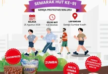 Semarakkan HUT ke- 91 GPM, Jemaat Sektor Yarden-Passo Utara Segera Gelar Jalan Sehat