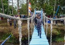 Pangkoarmada RI Resmikan Jembatan Kori, Buka Akses Warga di Tawiri