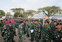 Dankodaeral IX Cek Kesiapan Prajurit jelang Turnamen Selam & Fun Run