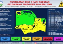 BMKG Peringatkan Gelombang 2,5 Meter di Perairan Maluku