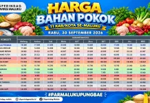 Akhir September 2026, Harga Beras dan Bumbu Dapur Variatif