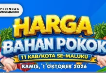 Harga Bahan Pokok Maluku Terpantau Masih Variatif Hari Ini