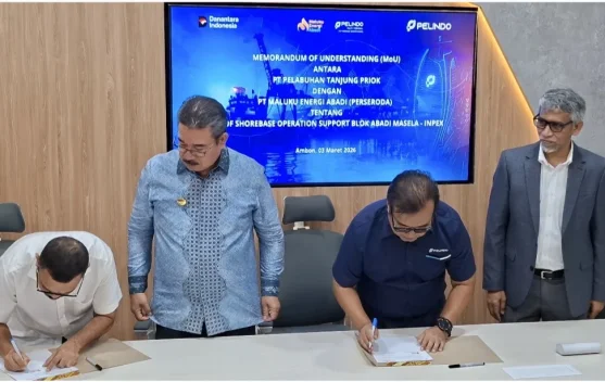 MEA dan Pelabuhan Tanjung Priok Teken MoU Shorebase Proyek Masela