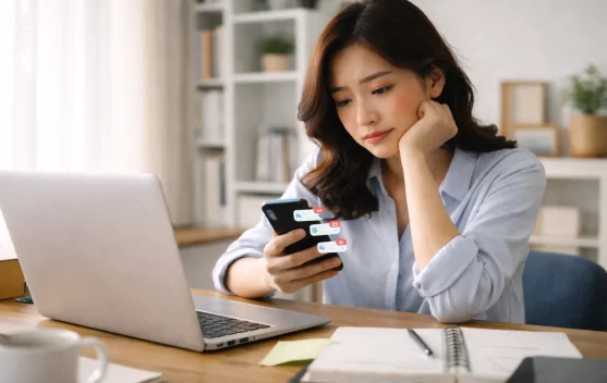 Kebiasaan Memeriksa Ponsel Bisa Merusak Konsentrasi