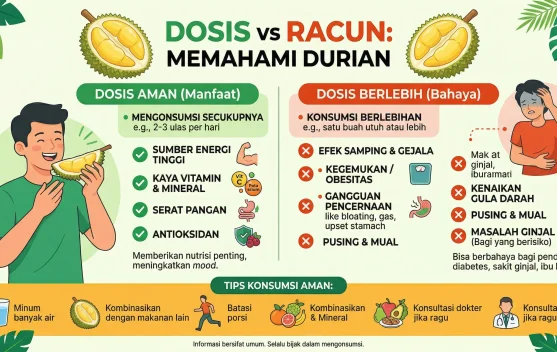 Kenali Manfaat dan Risiko Konsumsi Durian Berlebih