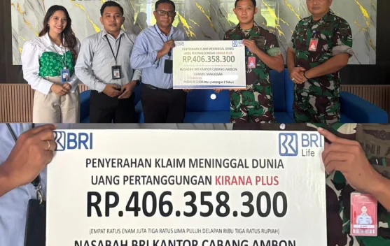 BRILife Serahkan Klaim Tutup Usia bagi Nasabah Kirana Plus BRI Cabang Ambon