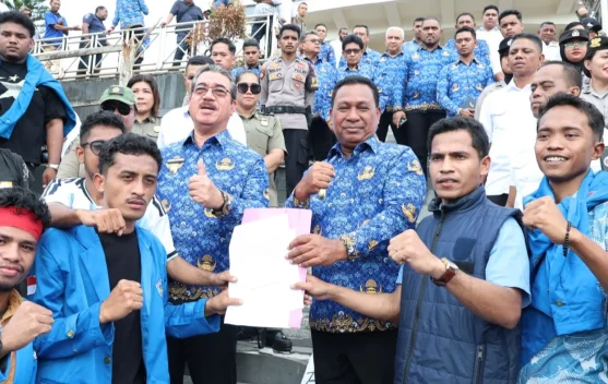 Temui Pendemo, Gubernur dan Wagub Maluku Tampung Aspirasi Mahasiswa