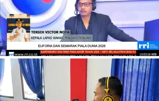 Jadi Narasumber RRI Pro 3 Jakarta, Kalapas Wahai  Bahas Nobar Piala Dunia