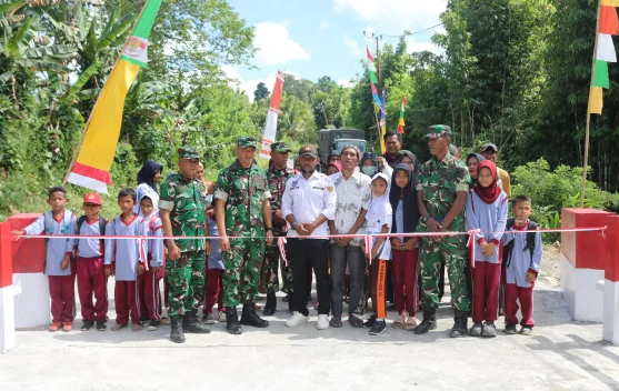 Resmikan Jembatan Garuda, Dandim Morotai Harap Tingkatkan Kesejahteraan Warga