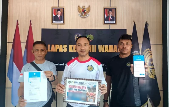 Lapas Wahai Salurkan Donasi Sukarela untuk Korban Gempa NTT